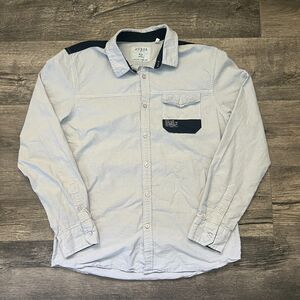 GUESS Jeans Men's Pocket Slim Fit Button-Up Shirt White Size Medium